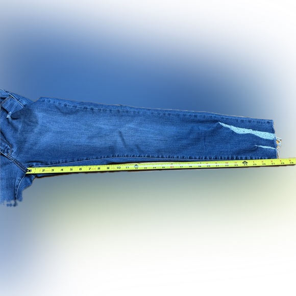 Articles of Society Rene High Rise Raw Hem Distressed Straight Jeans - Picture 4 of 7